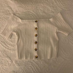 bees ham off the shoulder top